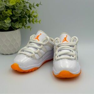 Nike Kids Air Jordan 11 Retro Low Bright White Synthetic Size 8C